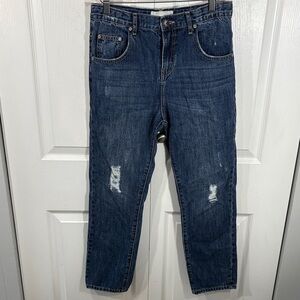 One Teaspoon Deep Indigo Relaxed Jeans